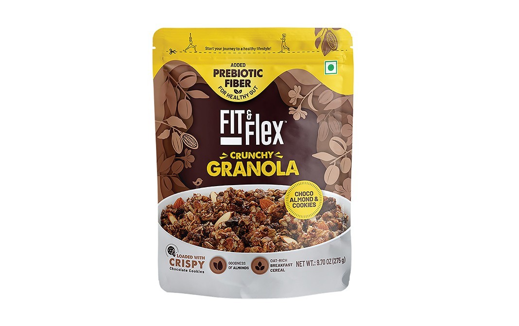 Fit & Flex Crunchy Granola Choco Almond & Cookies   Pack  275 grams